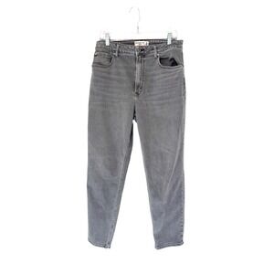 Abercrombie & Fitch Gray Denim Casual Everyday The High Rise Mom Jean Size 10‎